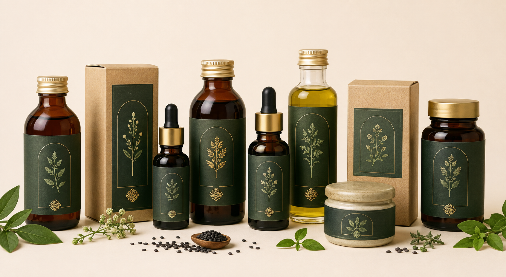 A selection of Alif herbal products